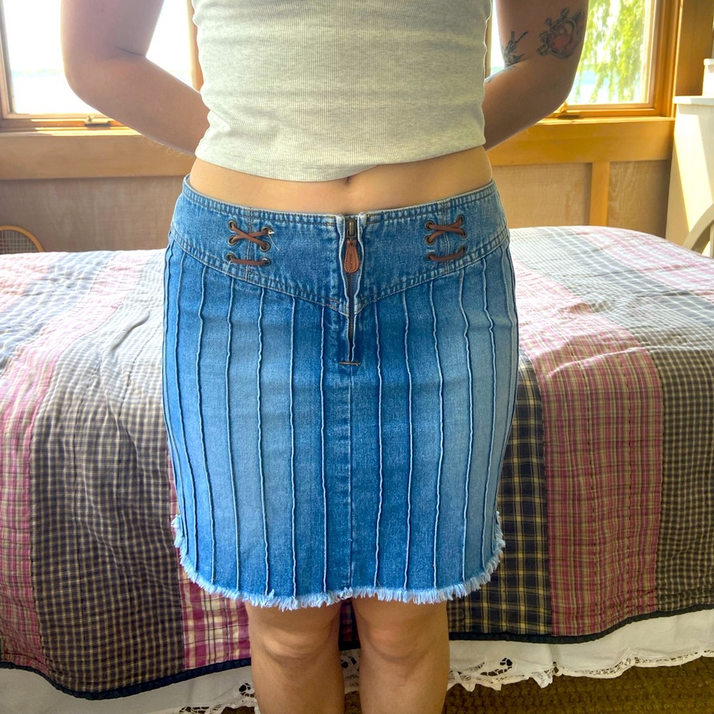 Vintage Ralph Lauren Denim Low-rise Mini Skirt